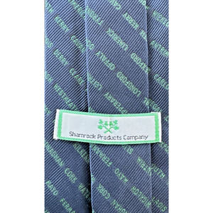 Men's Necktie Shamrock Silk L54" W3.25" blue green